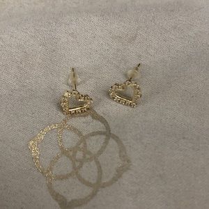 Kendra Scott Ari Heart Gold Stud